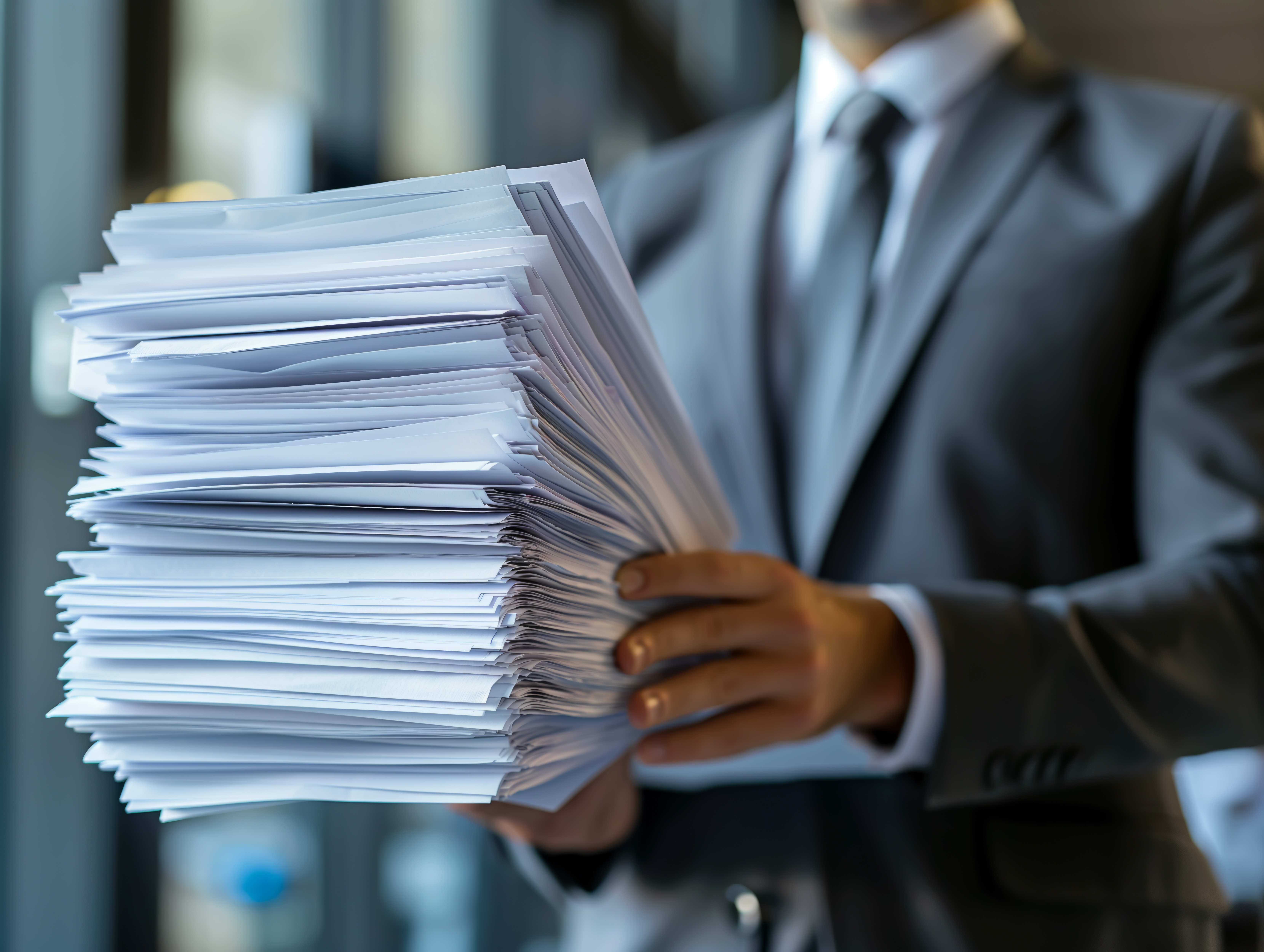 Image of unlawful detainer documents being filed at court