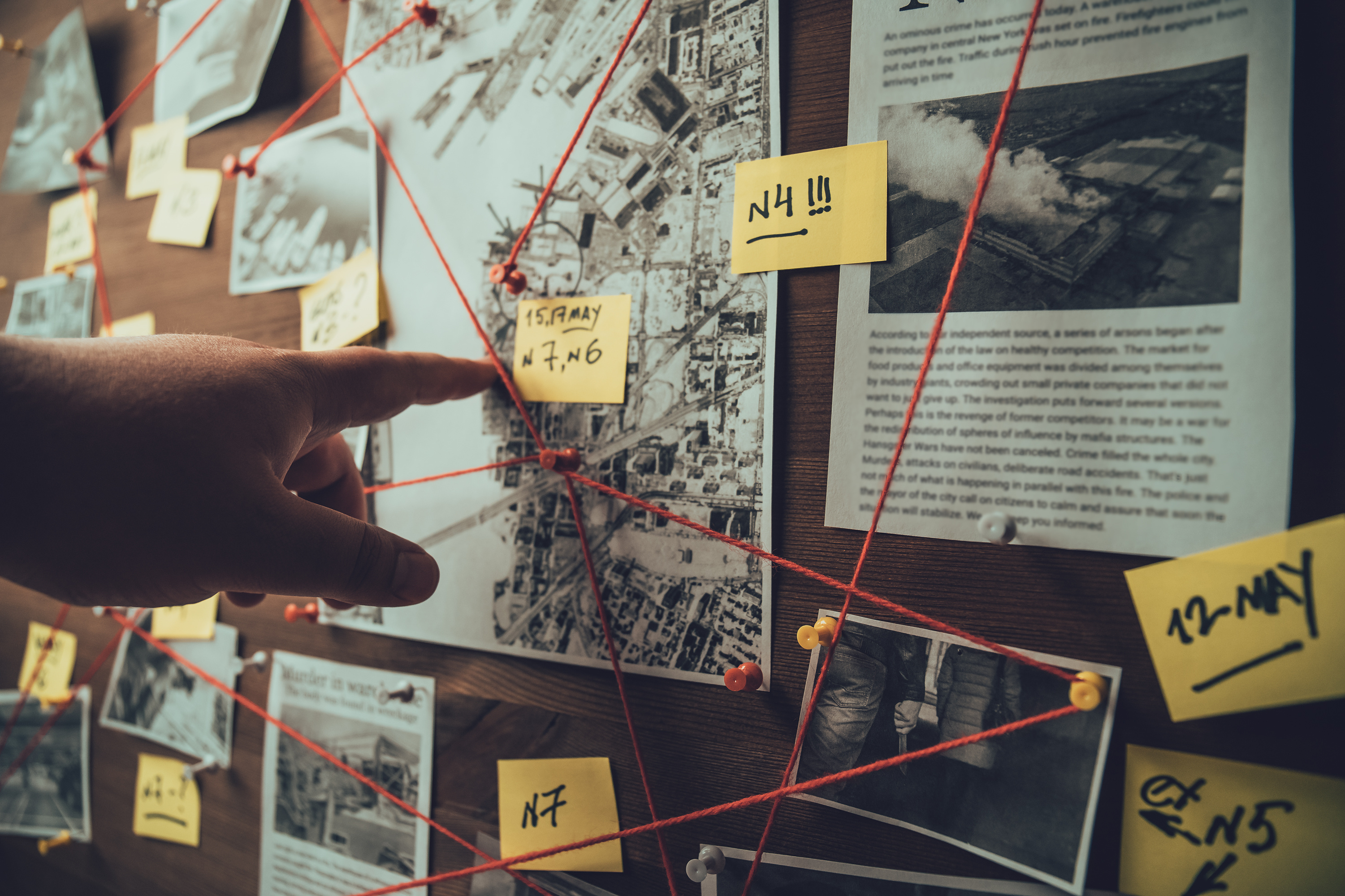 Image of a map with pinpointed locations