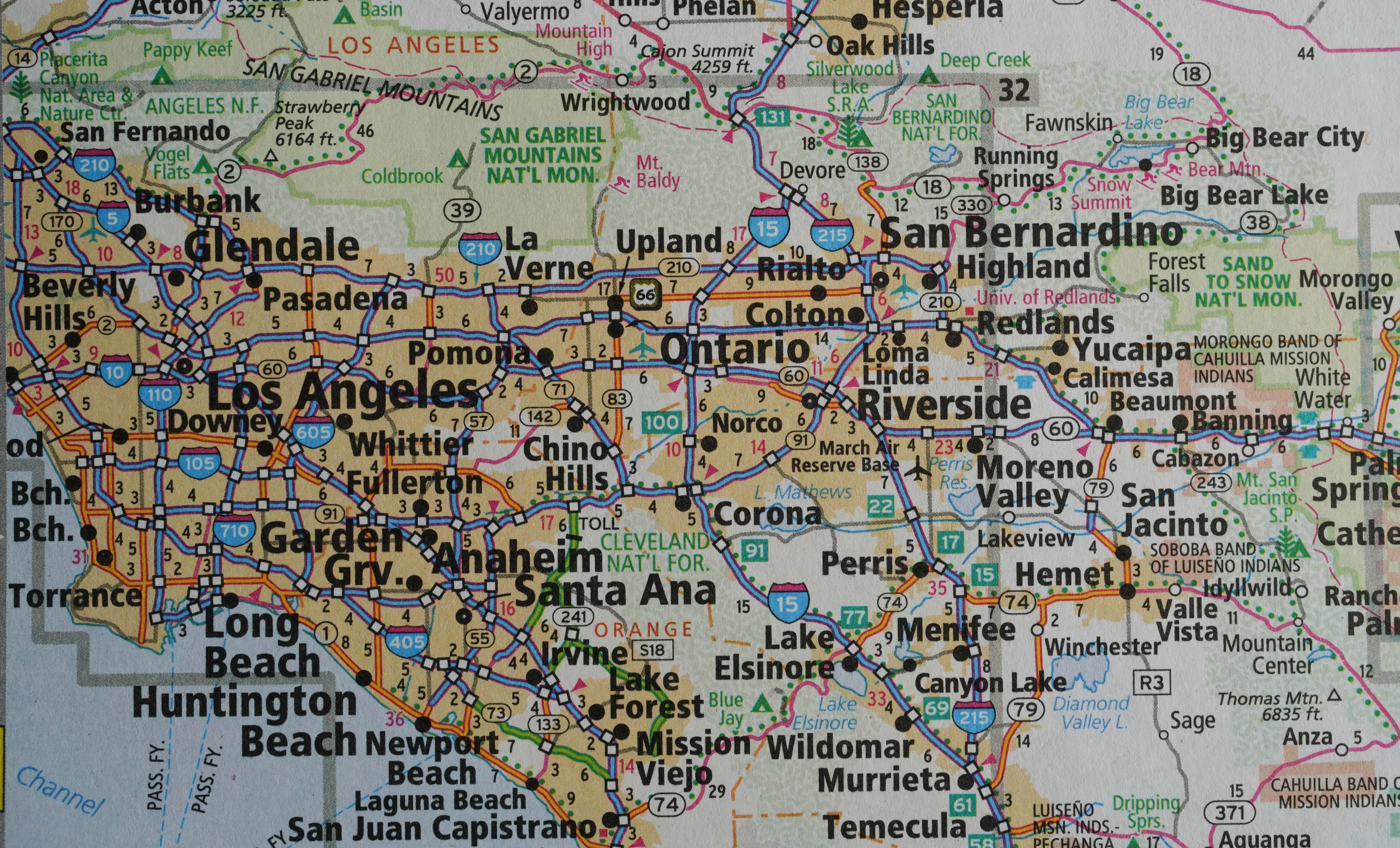 Map of Southern California Service Areas
